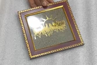 HEALING ZONE 7 Horses on Raw Pyrite Frame